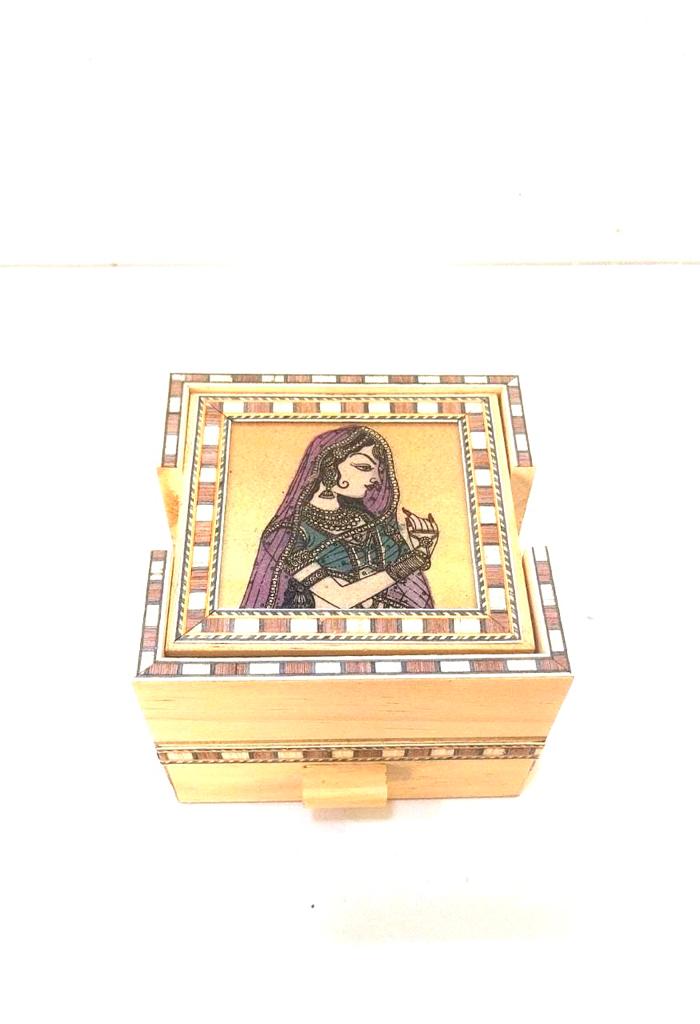 Wooden Tea Coaster With Storage For Every House Gifts Kitchen Dinning Ware Tamrapatra