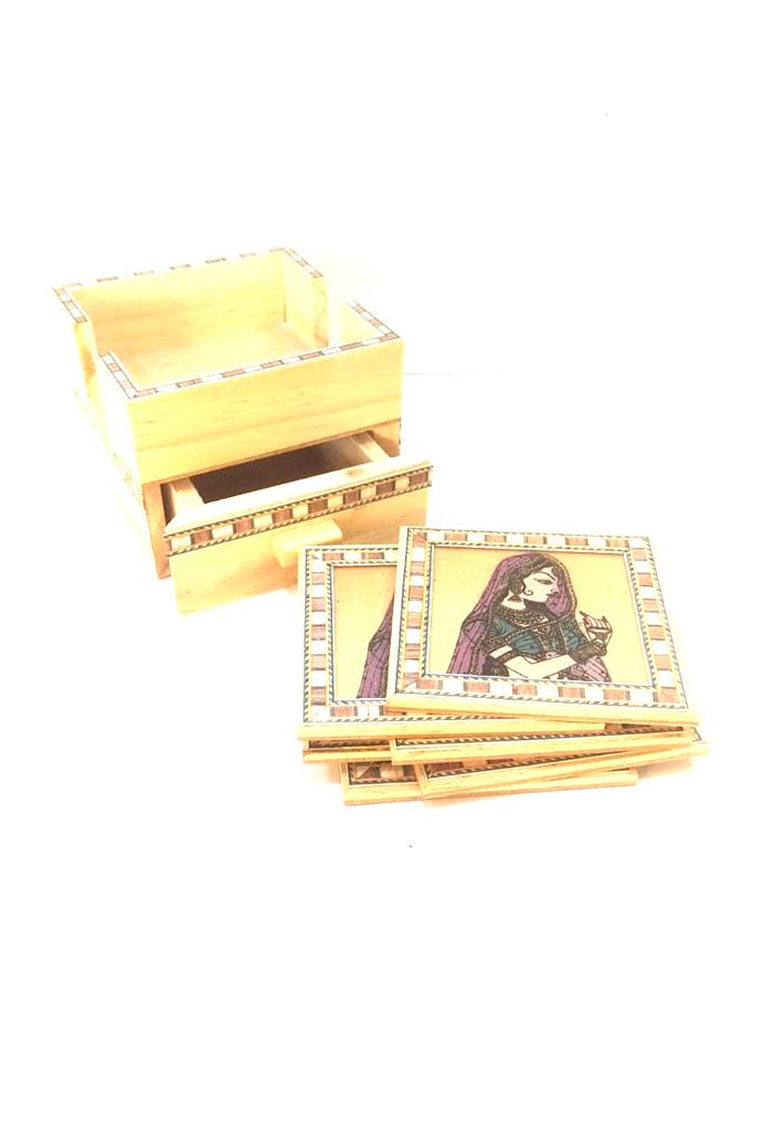 Wooden Tea Coaster With Storage For Every House Gifts Kitchen Dinning Ware Tamrapatra
