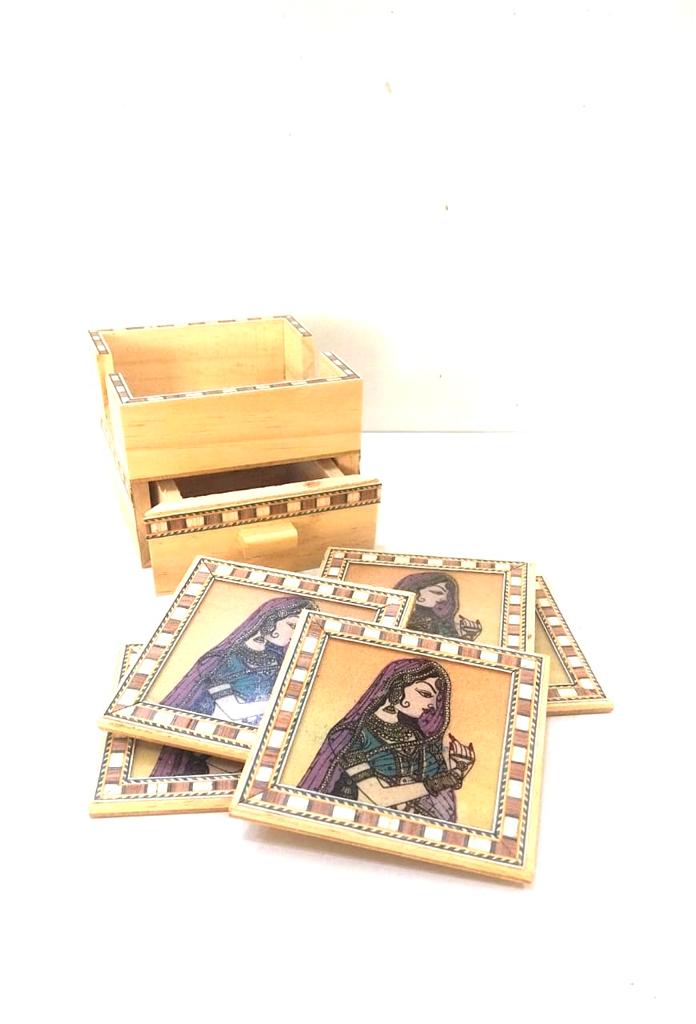 Wooden Tea Coaster With Storage For Every House Gifts Kitchen Dinning Ware Tamrapatra