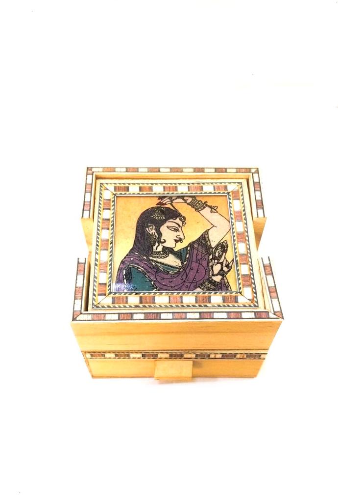 Wooden Tea Coaster With Storage For Every House Gifts Kitchen Dinning Ware Tamrapatra