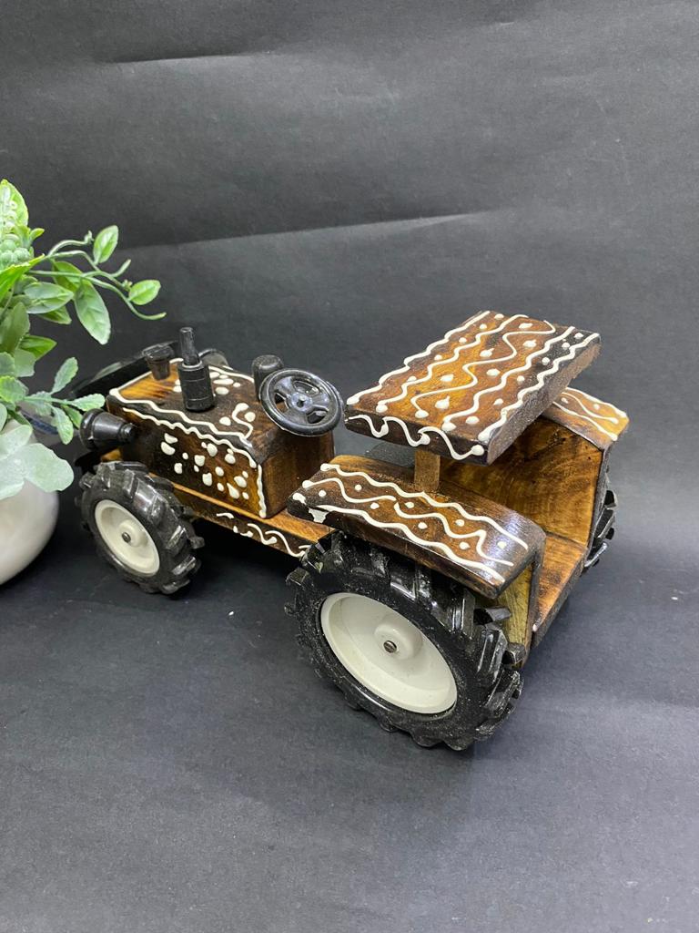 Fancy Wooden Tractor Traditional Vehicles In Vintage Designs Handmade Tamrapatra