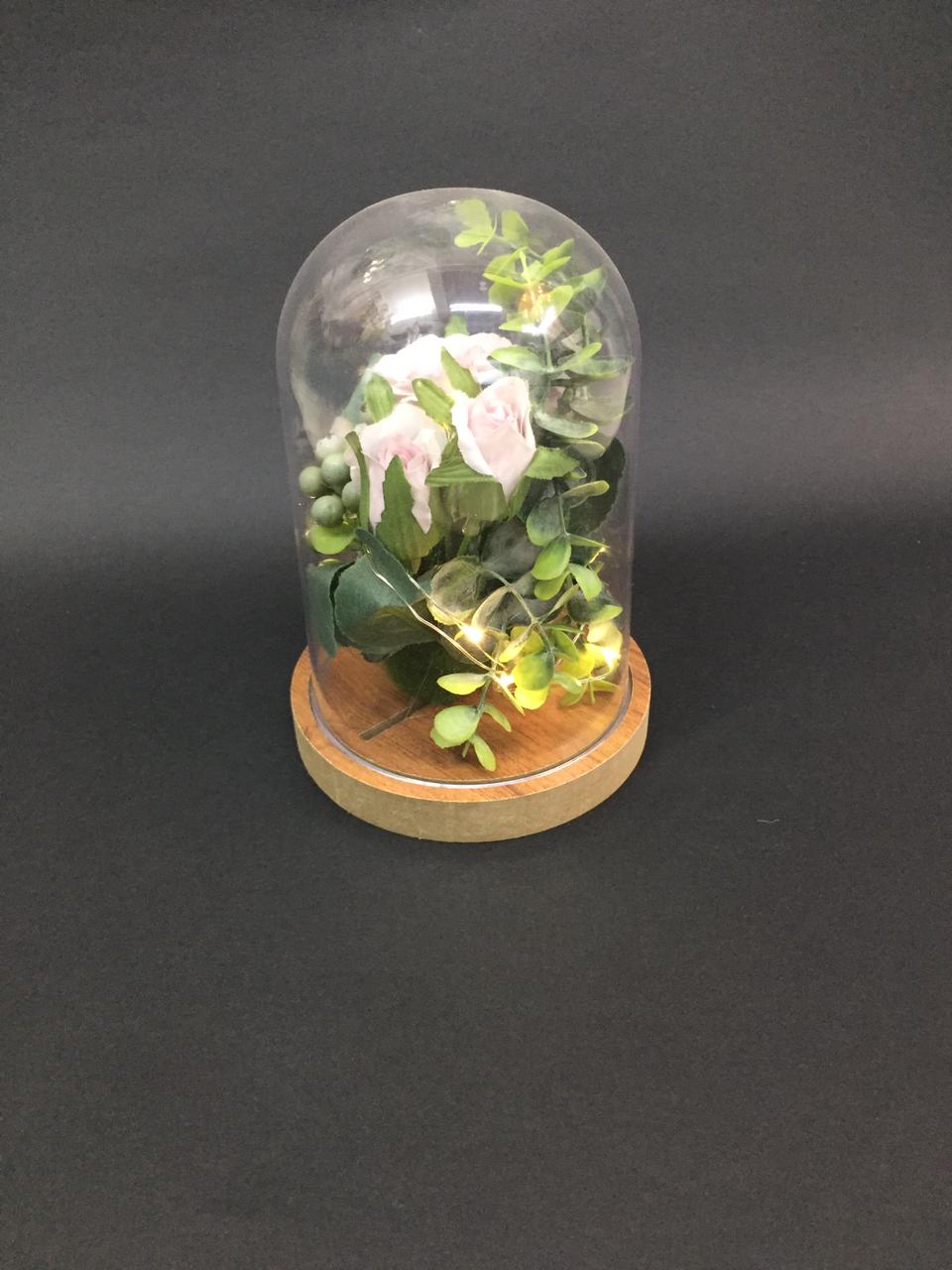 Flowering Plant Preserved In Acrylic Dome Home Garden Accessories Tamrapatra