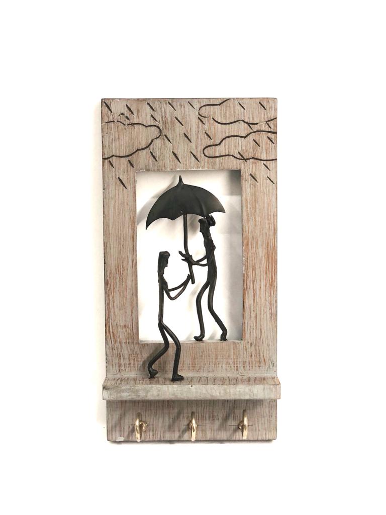 Wood Carved Tribal Lifestyle Based Wrought Iron Key Holder Now At Tamrapatra