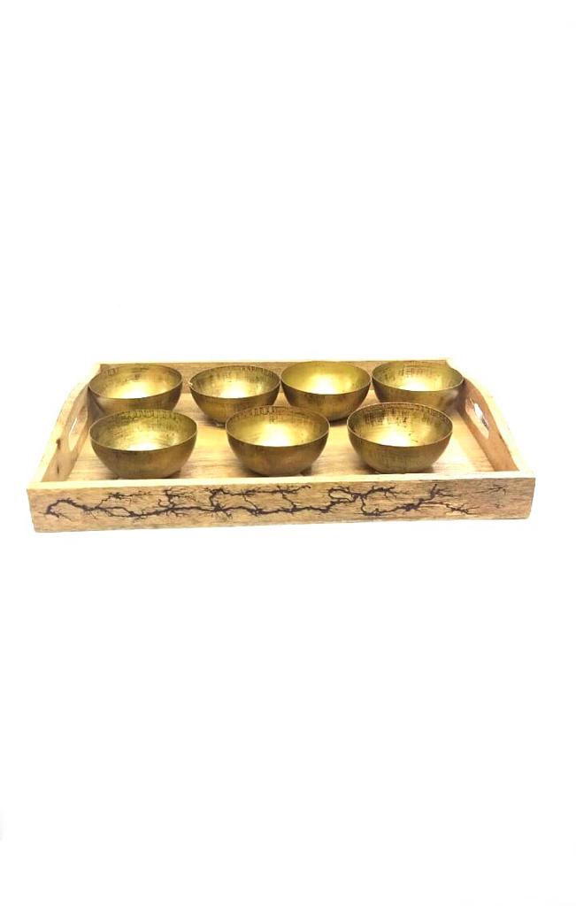 Wooden Tray Easy Carry Sleek Designs In Various Size Exclusive From Tamrapatra