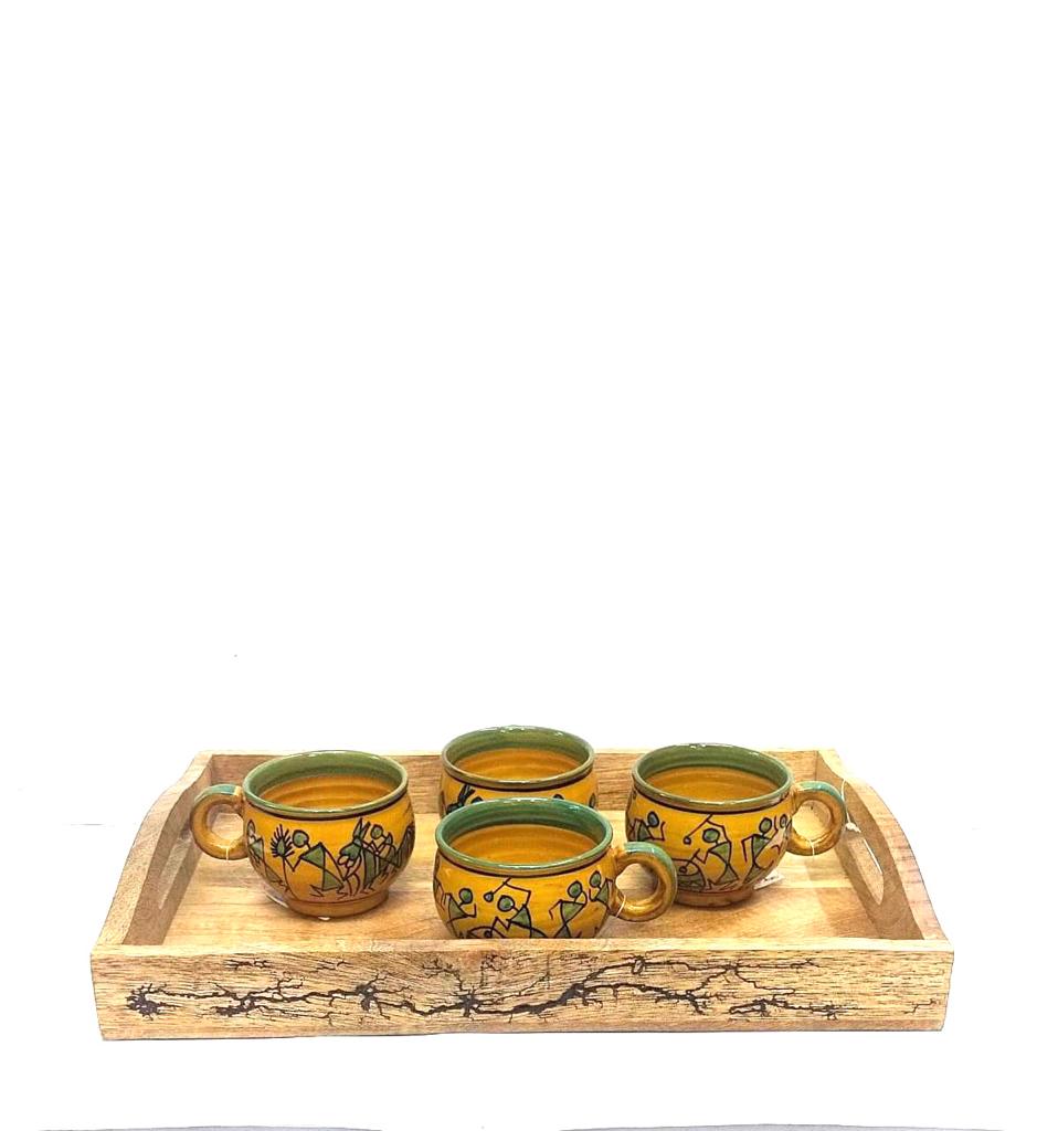 Wooden Tray Easy Carry Sleek Designs In Various Size Exclusive From Tamrapatra