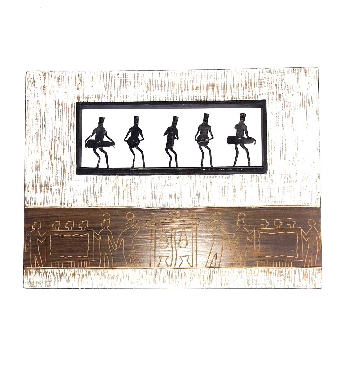 Wooden Iron Fusion Art Exclusive Engraving Handcrafted In India By Tamrapatra