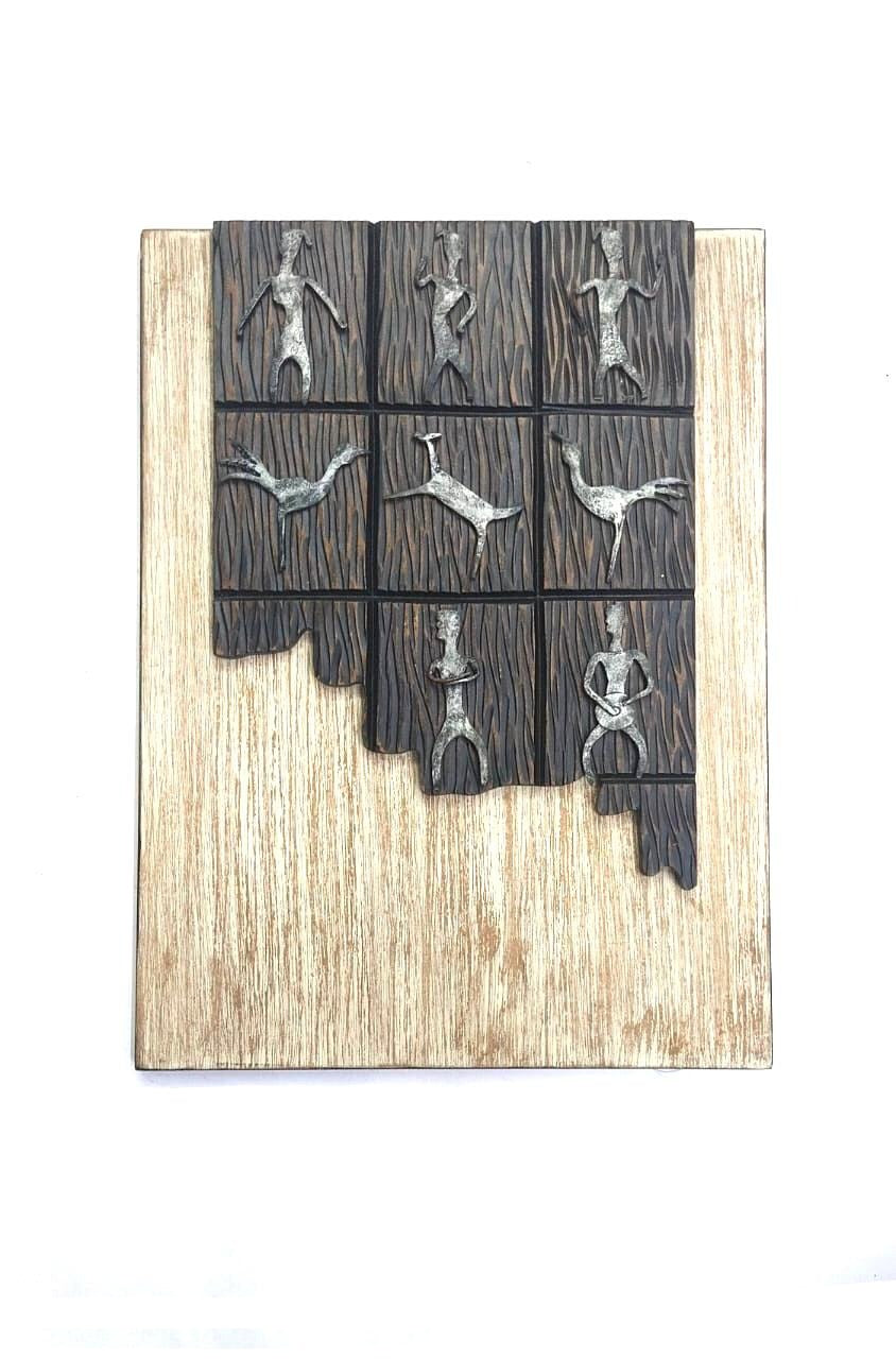 Wooden Iron Fusion Art Exclusive Engraving Handcrafted In India By Tamrapatra