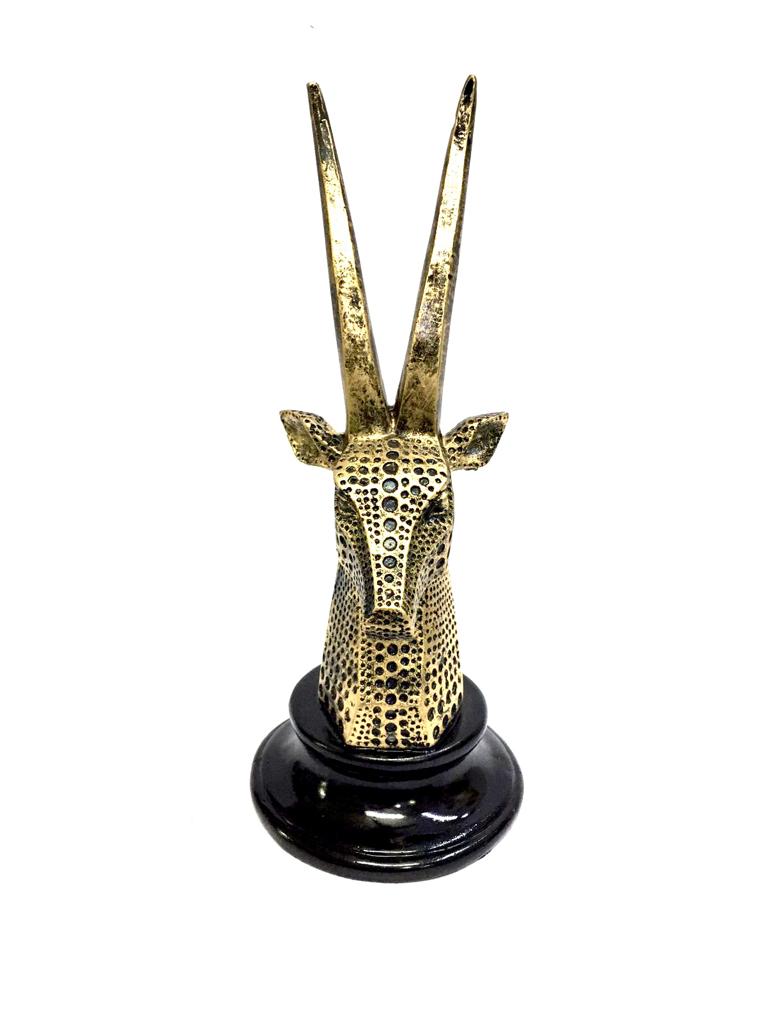 Antelope Face On Stand Elegant Animal Artwork Home Décor From Tamrapatra