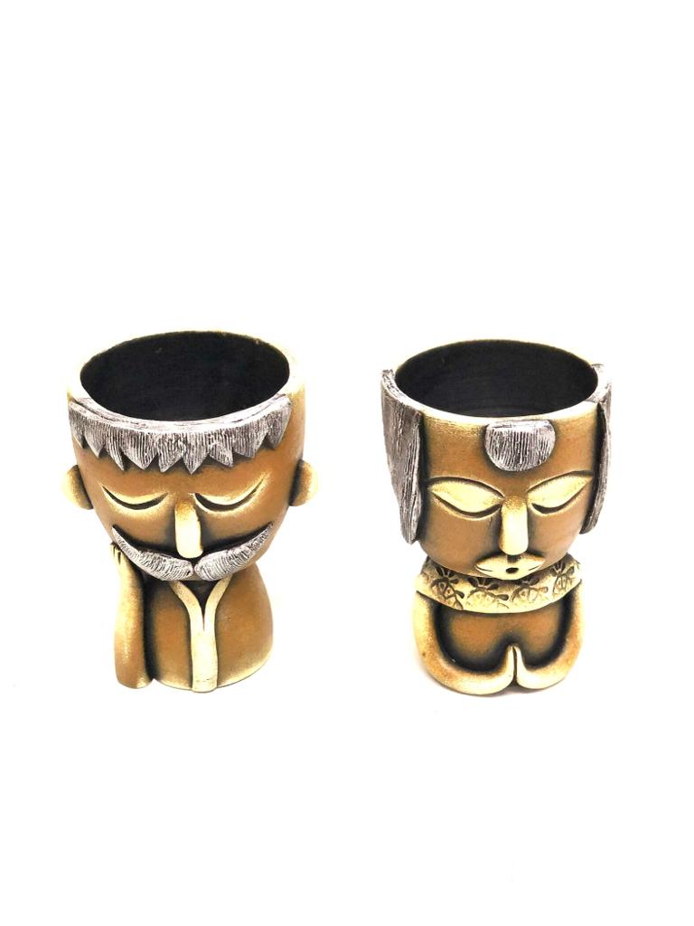 Man Human Figure Unique Terracotta Decoration Planters New By Tamrapatra