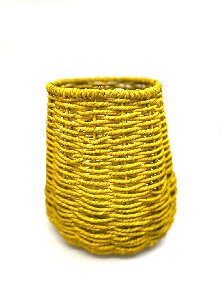 Jute Planters With Sturdy Metal Combination Various Shades From Tamrapatra