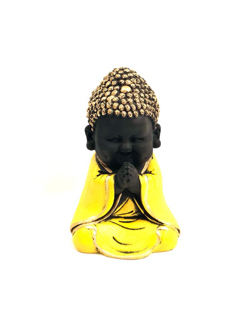 Happy Monks For Vastu Correction Lucky Figurines Collectible By Tamrapatra