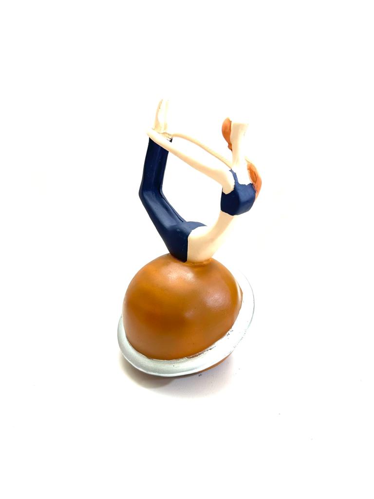 Elegant Yoga Figurines On Spiral Ball Just Arrived Home Décor By Tamrapatra