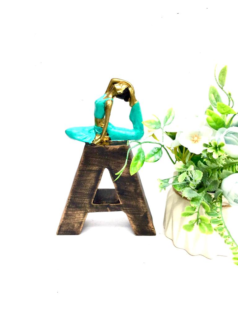 Elegant Yoga Home Letters Lady Modern Décor Exclusive Showpiece S/4 By Tamrapatra