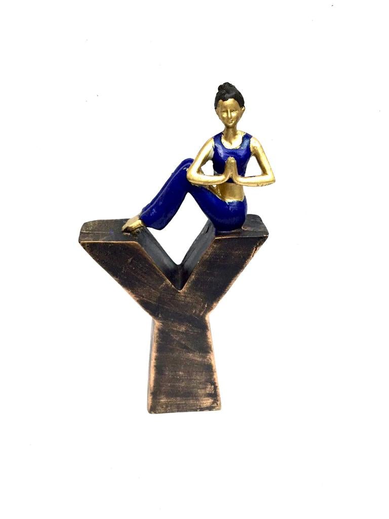 Elegant Yoga Home Letters Lady Modern Décor Exclusive Showpiece S/4 By Tamrapatra