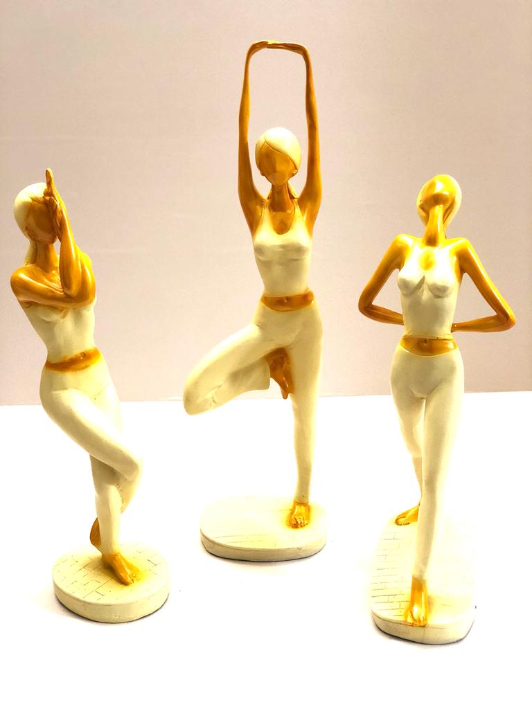 Yoga Lady In Various Posture Stunning Creation Of Resin Art From Tamrapatra