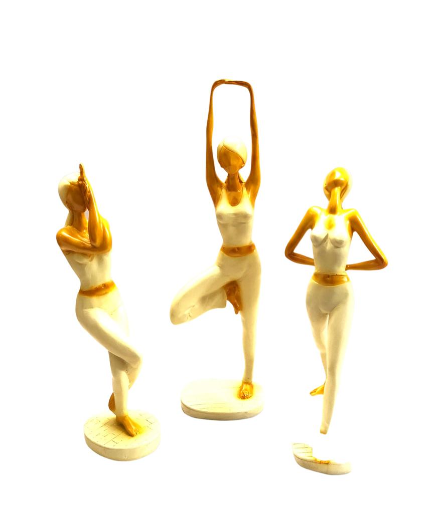 Yoga Lady In Various Posture Stunning Creation Of Resin Art From Tamrapatra