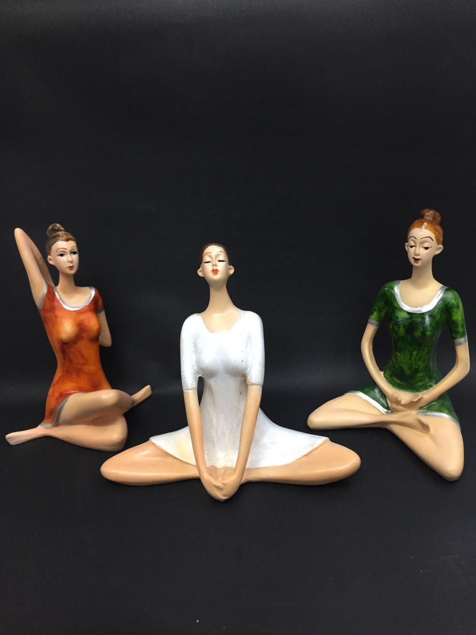 Yoga Lady Showpiece Exercise Modern Art In Various Models From Tamrapatra