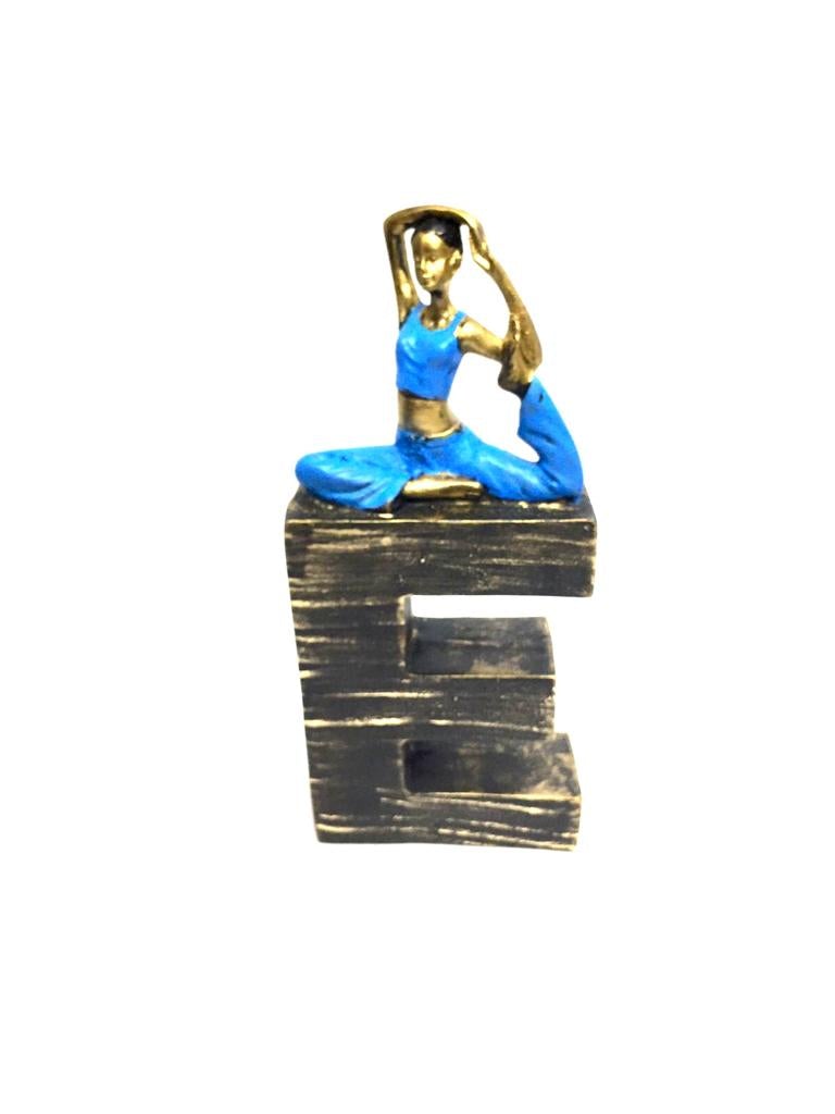 Love Yoga Sitting On Letters Exclusive Set Of 4 Unique Home Décor Tamrapatra