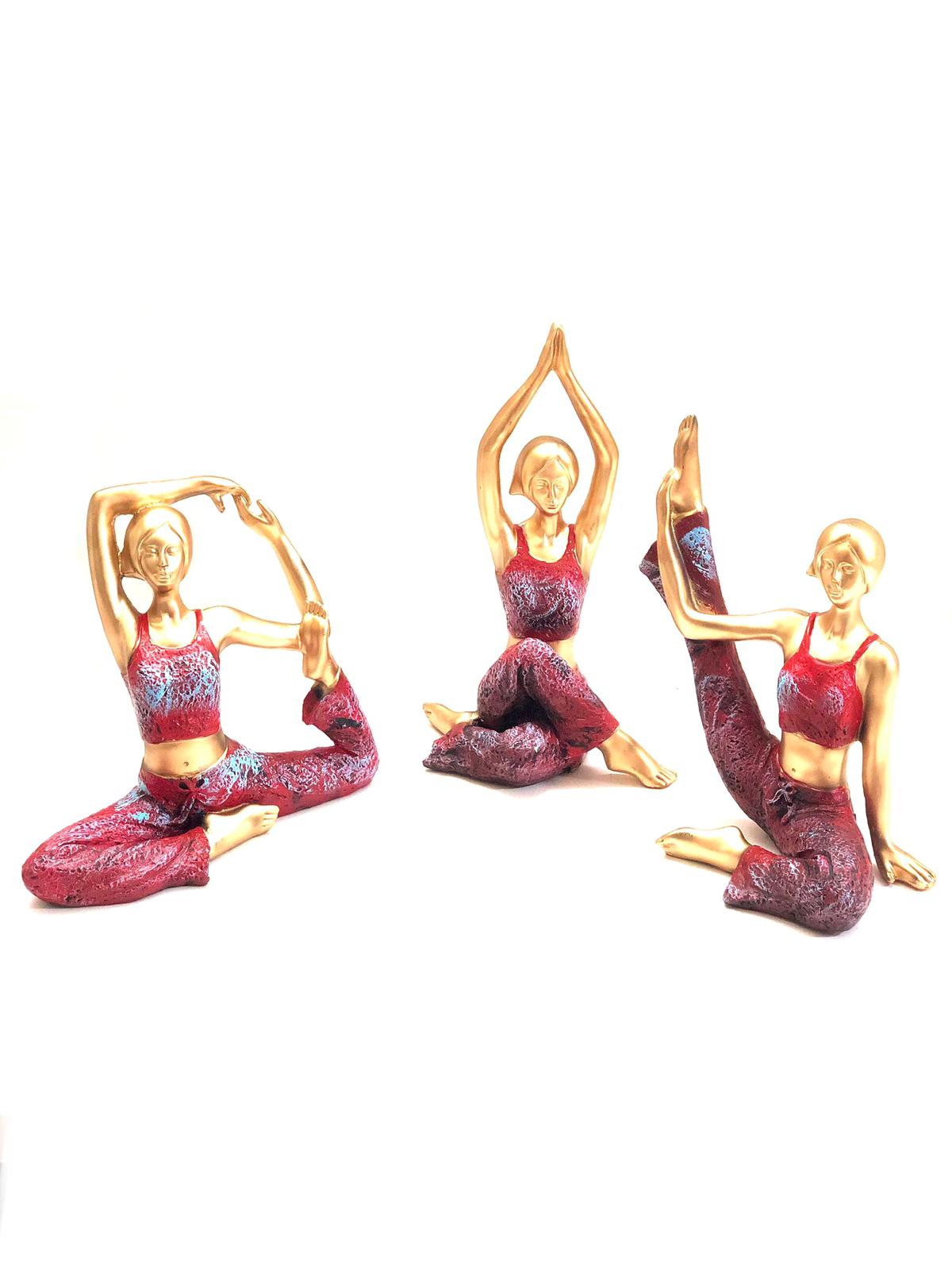 Yoga Figurines Modern Art Stunning Décor Dazzling Creation Only At Tamrapatra