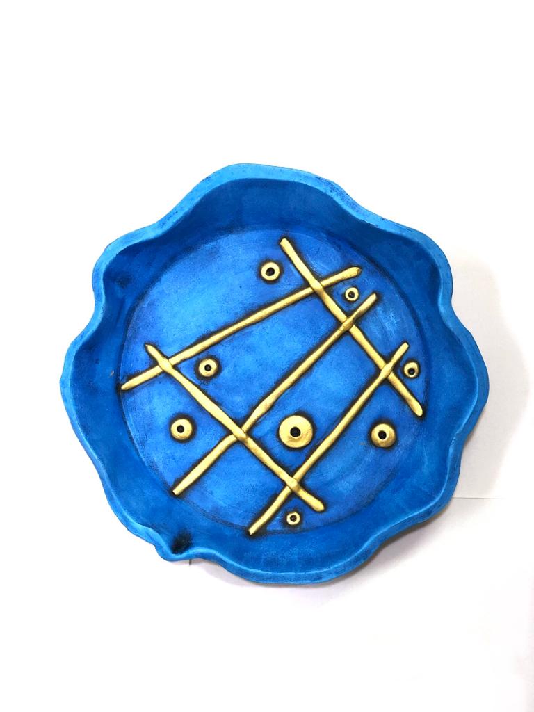 Moroccan Blue With Golden Touch Of Various Natured Inspired Texture Tamrapatra