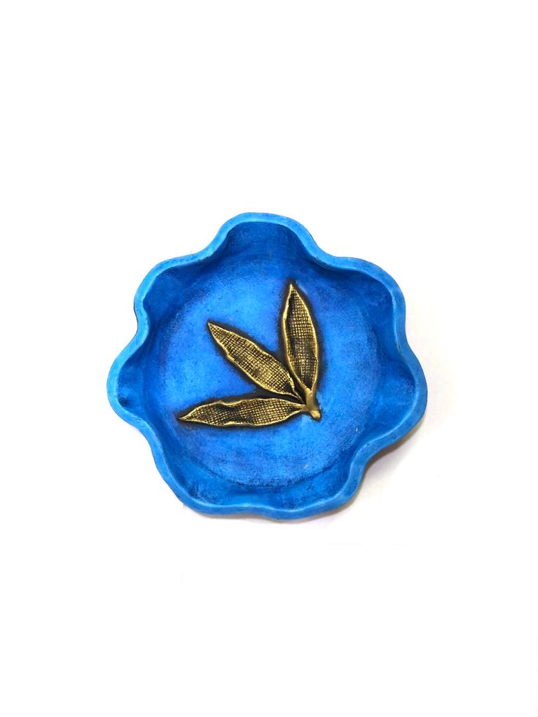 Moroccan Blue With Golden Touch Of Various Natured Inspired Texture Tamrapatra