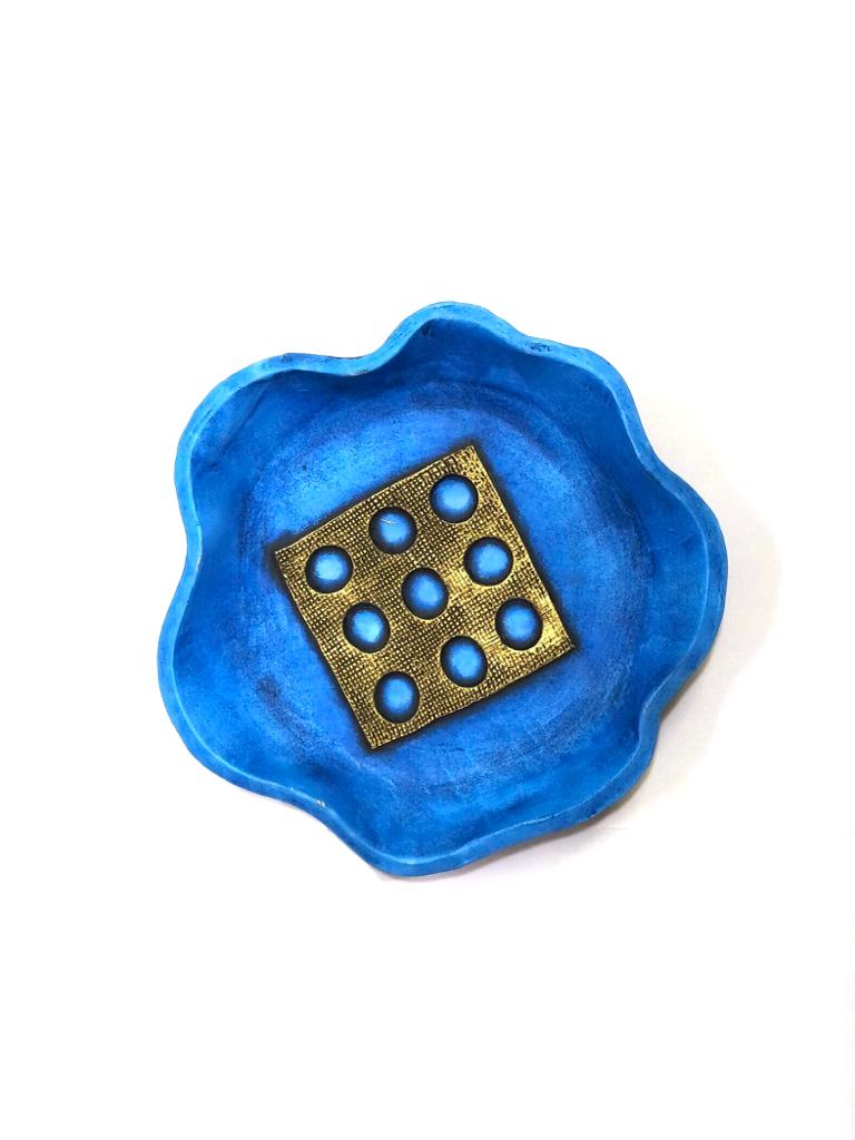 Moroccan Blue With Golden Touch Of Various Natured Inspired Texture Tamrapatra