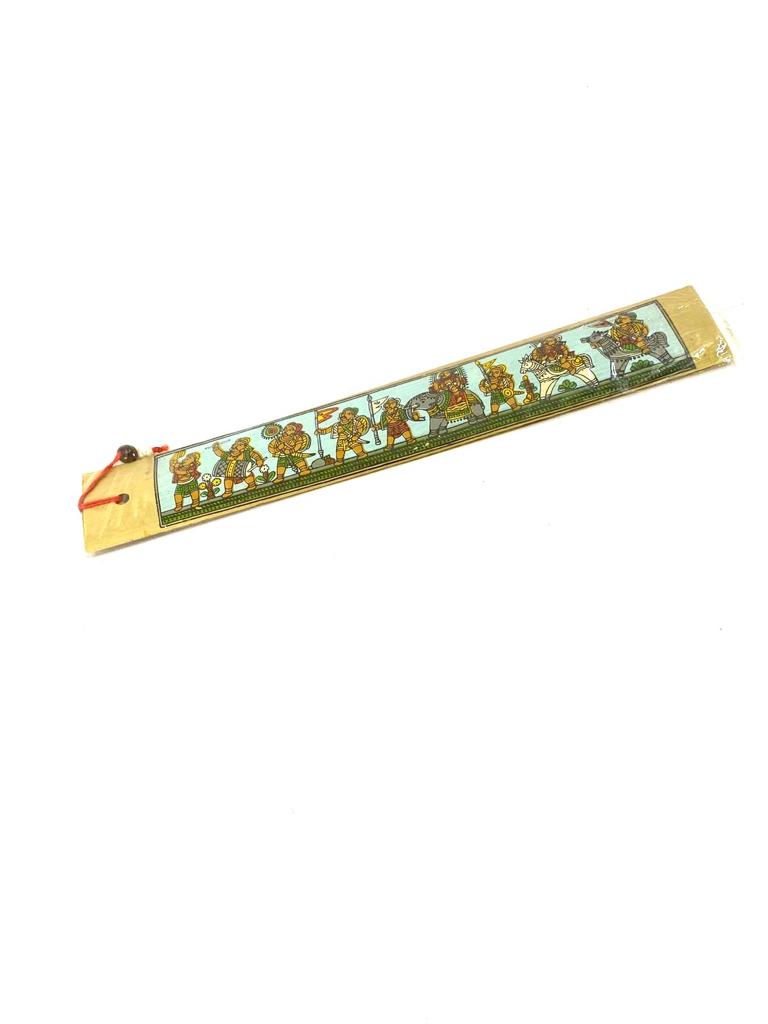 Wooden Bookmark With Tribal Painting For Utility Gifting's Stationary Tamrapatra