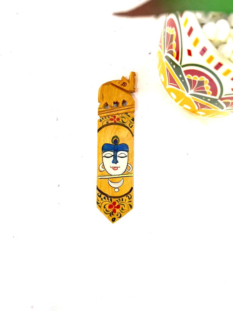 Wooden Bookmark Hand Painted Stationary Indian Crafts From Tamrapatra