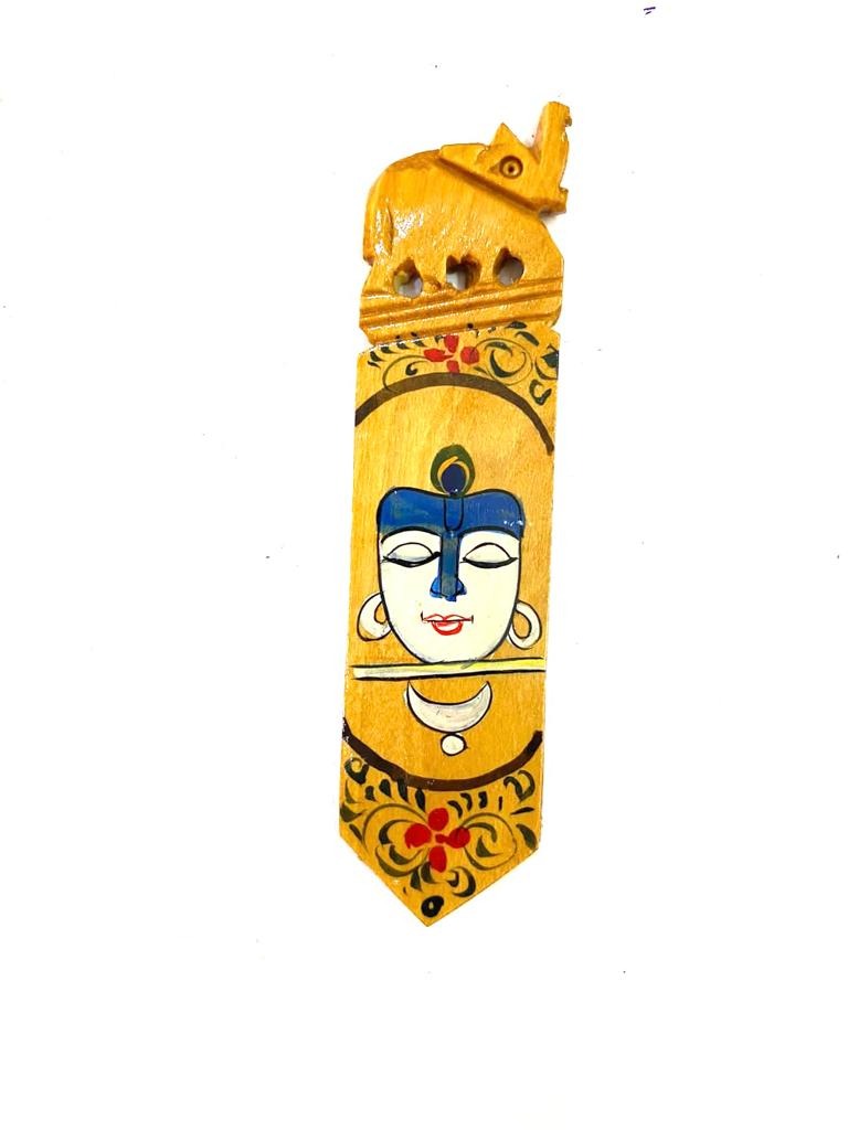 Wooden Bookmark Hand Painted Stationary Indian Crafts From Tamrapatra