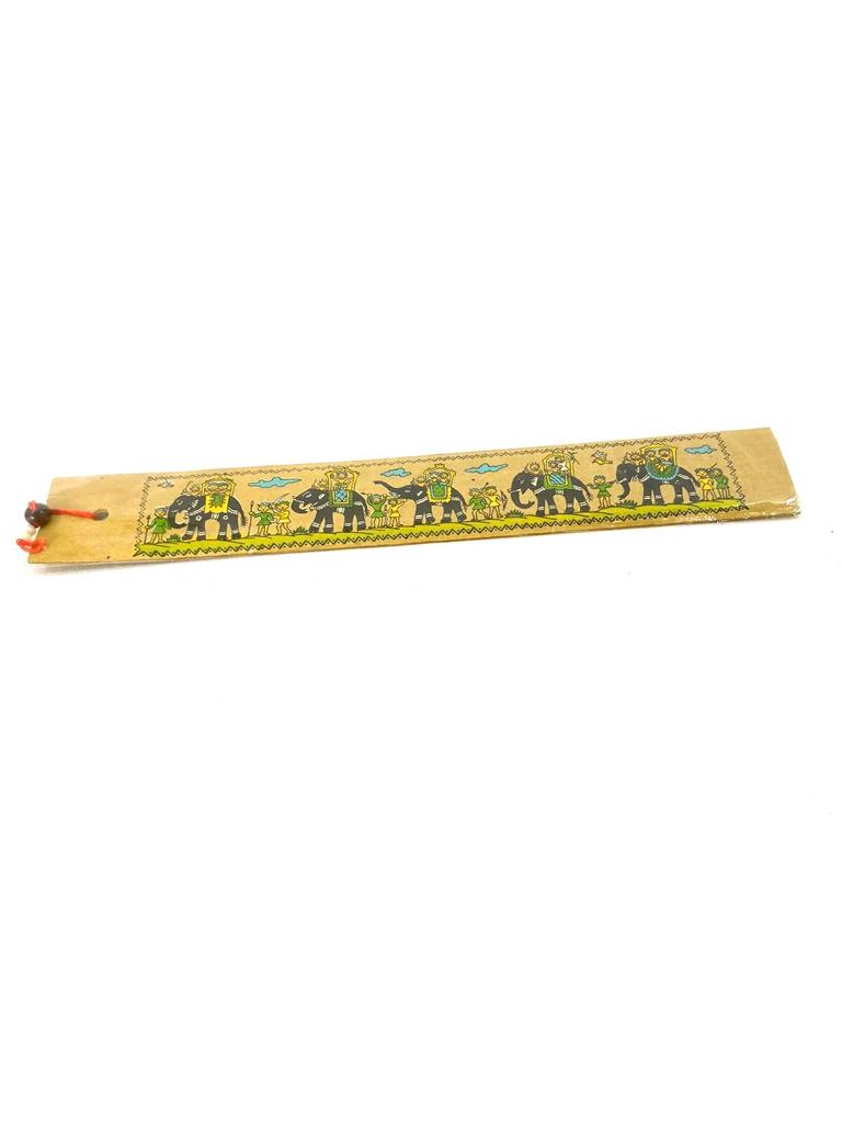 Wooden Bookmark With Tribal Painting For Utility Gifting's Stationary Tamrapatra