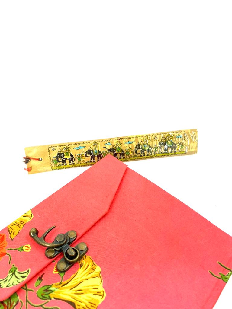 Wooden Bookmark With Tribal Painting For Utility Gifting's Stationary Tamrapatra