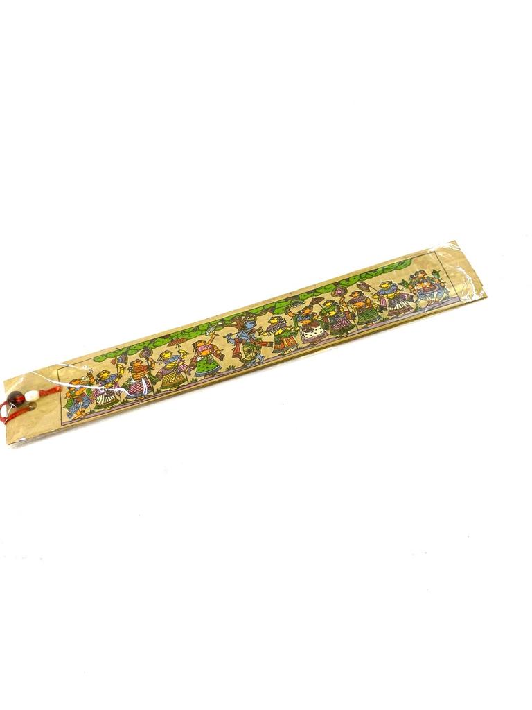 Wooden Bookmark With Tribal Painting For Utility Gifting's Stationary Tamrapatra