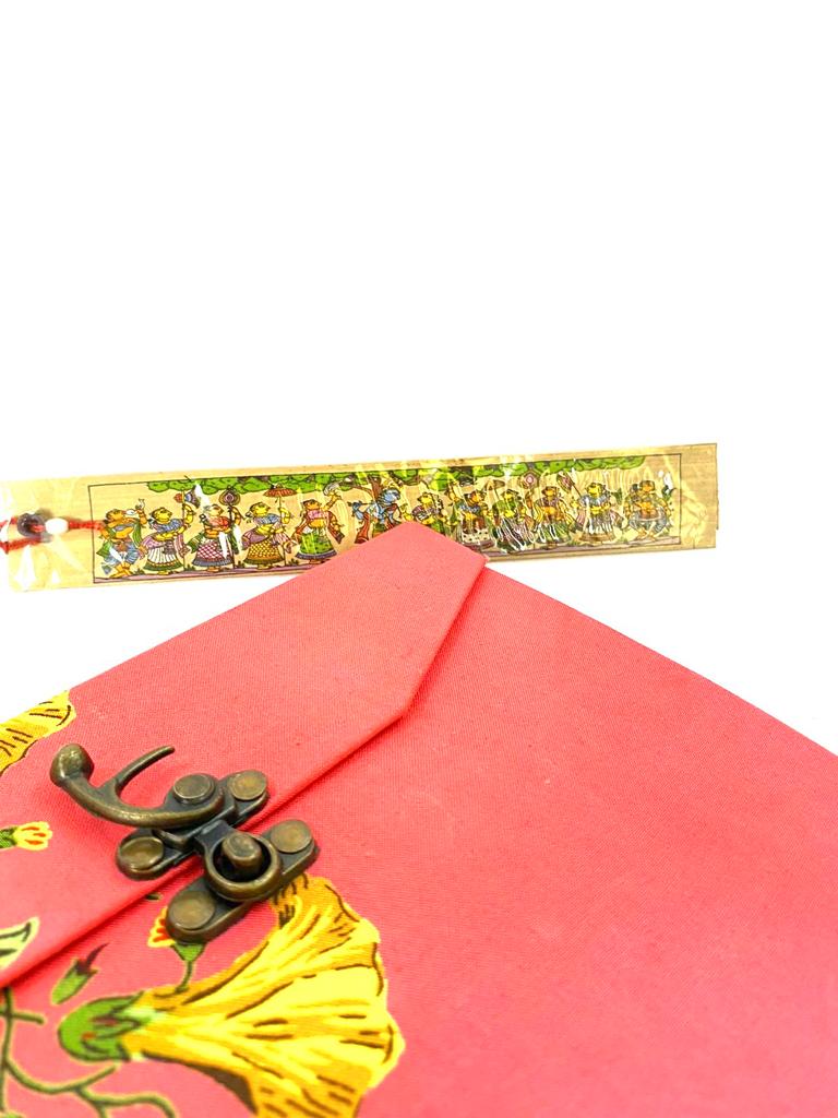 Wooden Bookmark With Tribal Painting For Utility Gifting's Stationary Tamrapatra