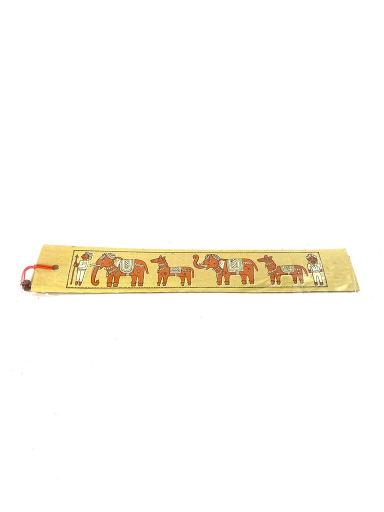 Wooden Bookmark With Tribal Painting For Utility Gifting's Stationary Tamrapatra