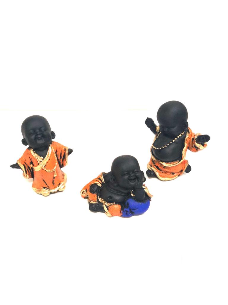 Sweet Baby Monks Orange Styles Spiritual Figures For Home Office Tamrapatra