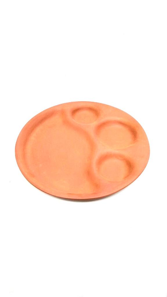 Handcrafted Clay Lunch Dinner Plates Exclusive Earthen Terracotta From Tamrapatra