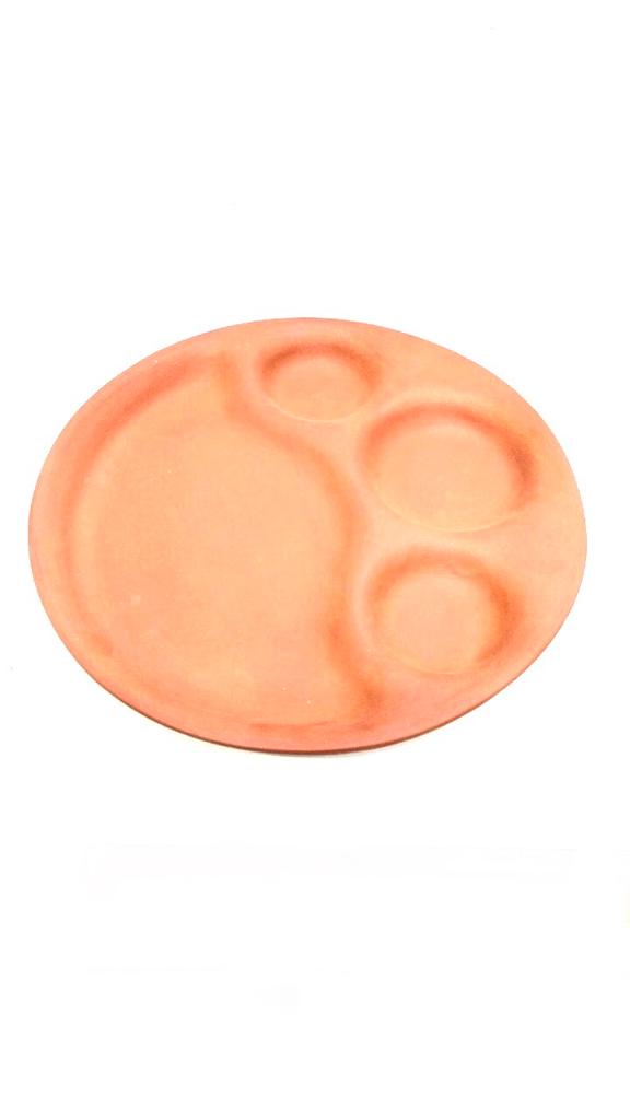 Handcrafted Clay Lunch Dinner Plates Exclusive Earthen Terracotta From Tamrapatra