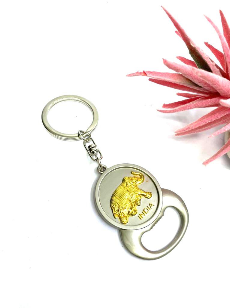 Bottle Opener Keychains Metal Exclusive Gray & Gold Shade From Tamrapatra