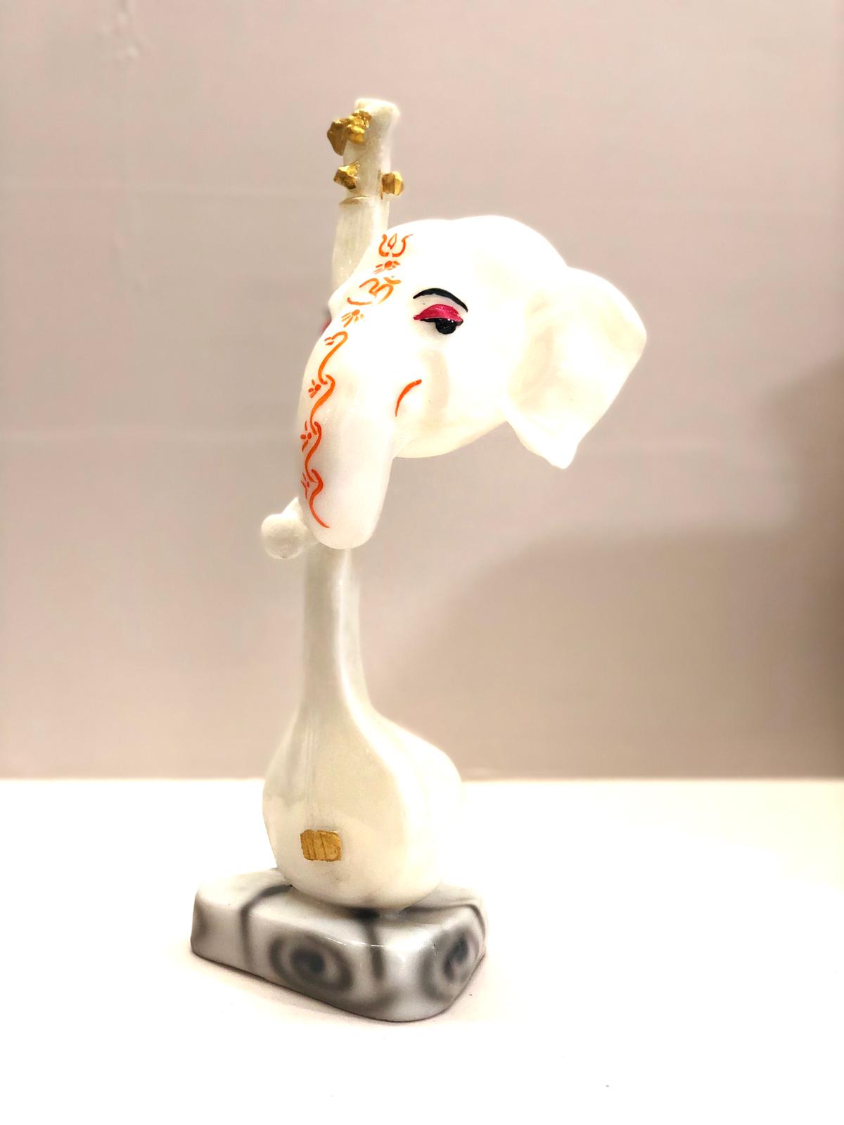 Modern Ganesha Sitar Spiritual Creations Religious Artwork Handpainted By Tamrapatra