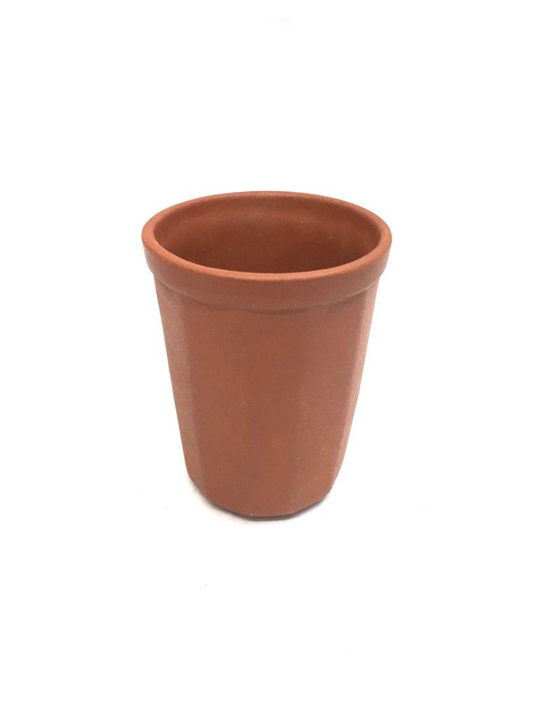 Easy Grip Clay Glasses Serve Refreshments In Terracotta Handmade Tamrapatra