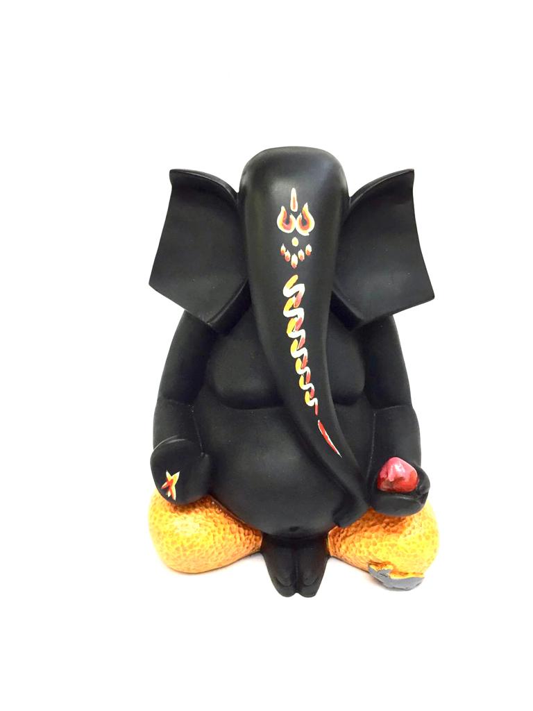 Unique Style Black & Orange Exclusive Home Décor Ganesha Resin Tamrapatra