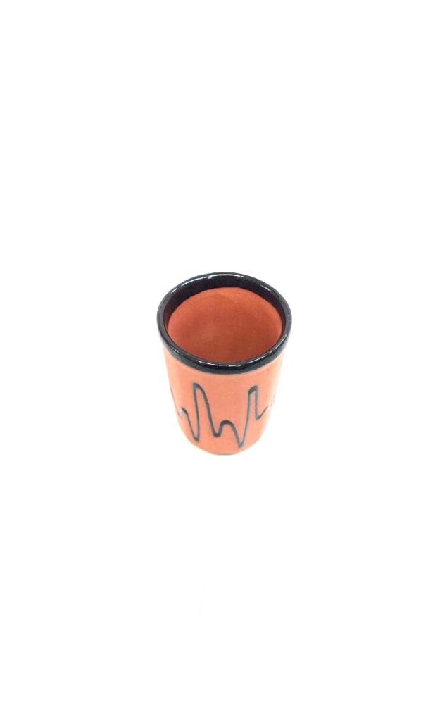 Easy Grip Clay Glasses Serve Refreshments In Terracotta Handmade Tamrapatra