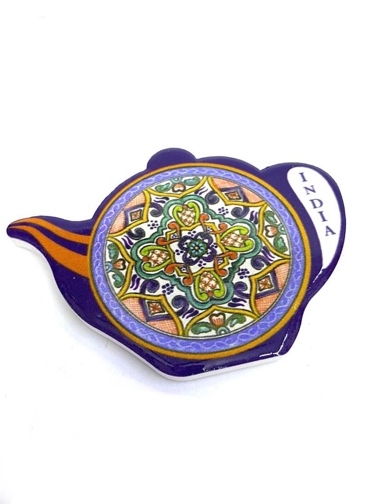 Kettle Design Fridge Magnets Ceramic Handicrafts Souvenir Gifts By Tamrapatra