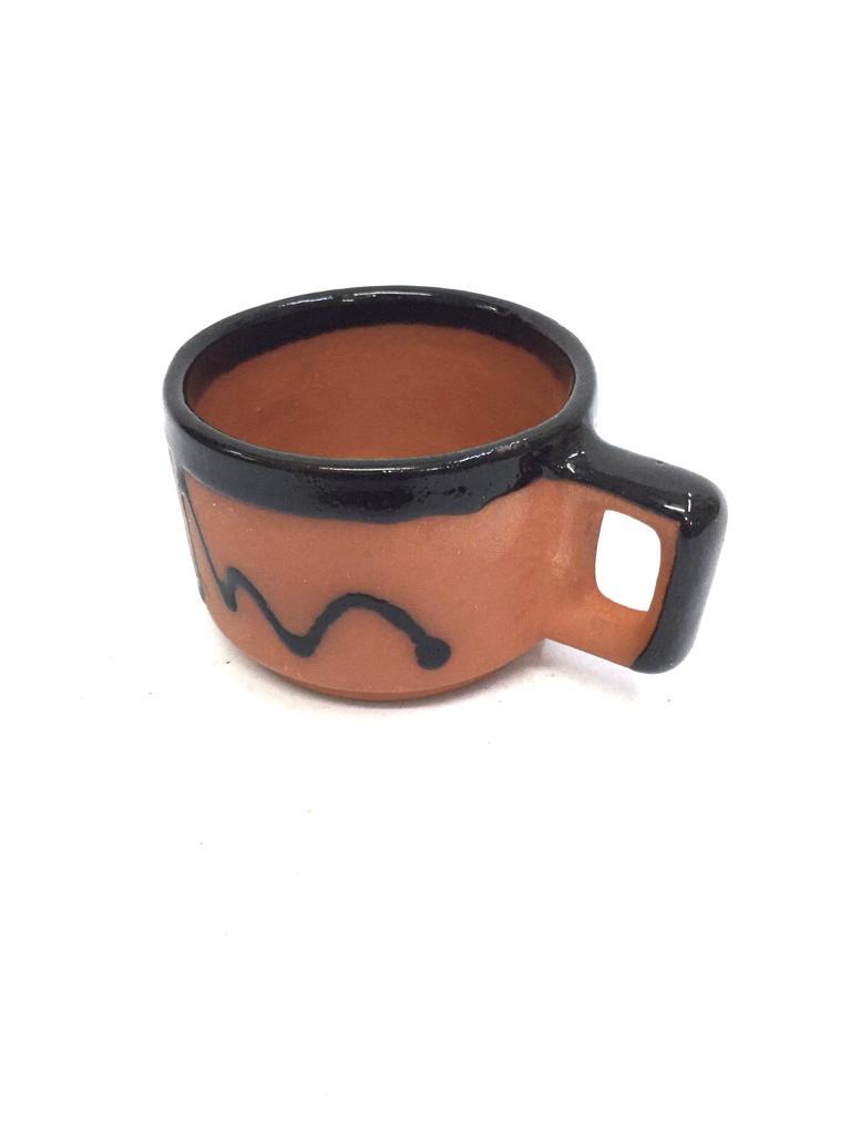 Hotel Style Mugs Cups Set Of 6 Glazed Attractive Earthenware By Tamrapatra