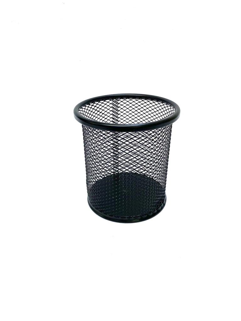 Iron Mesh Pen Holder Modern Black Desk Accessories Exclusively From Tamrapatra