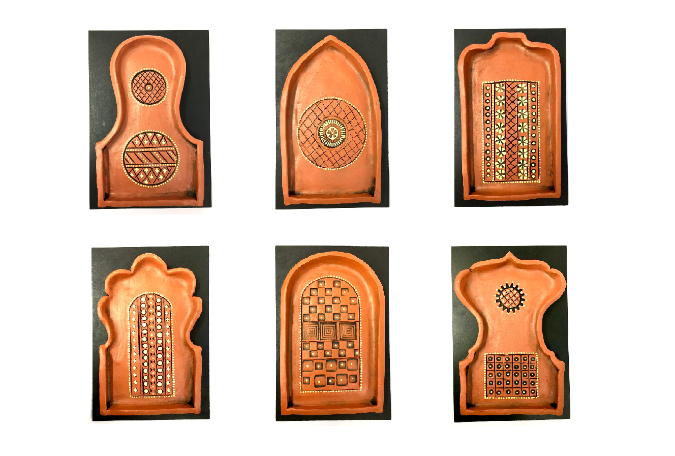 Designer Jharokha Handcrafted From Terracotta On MDF Wall Décor Tamrapatra