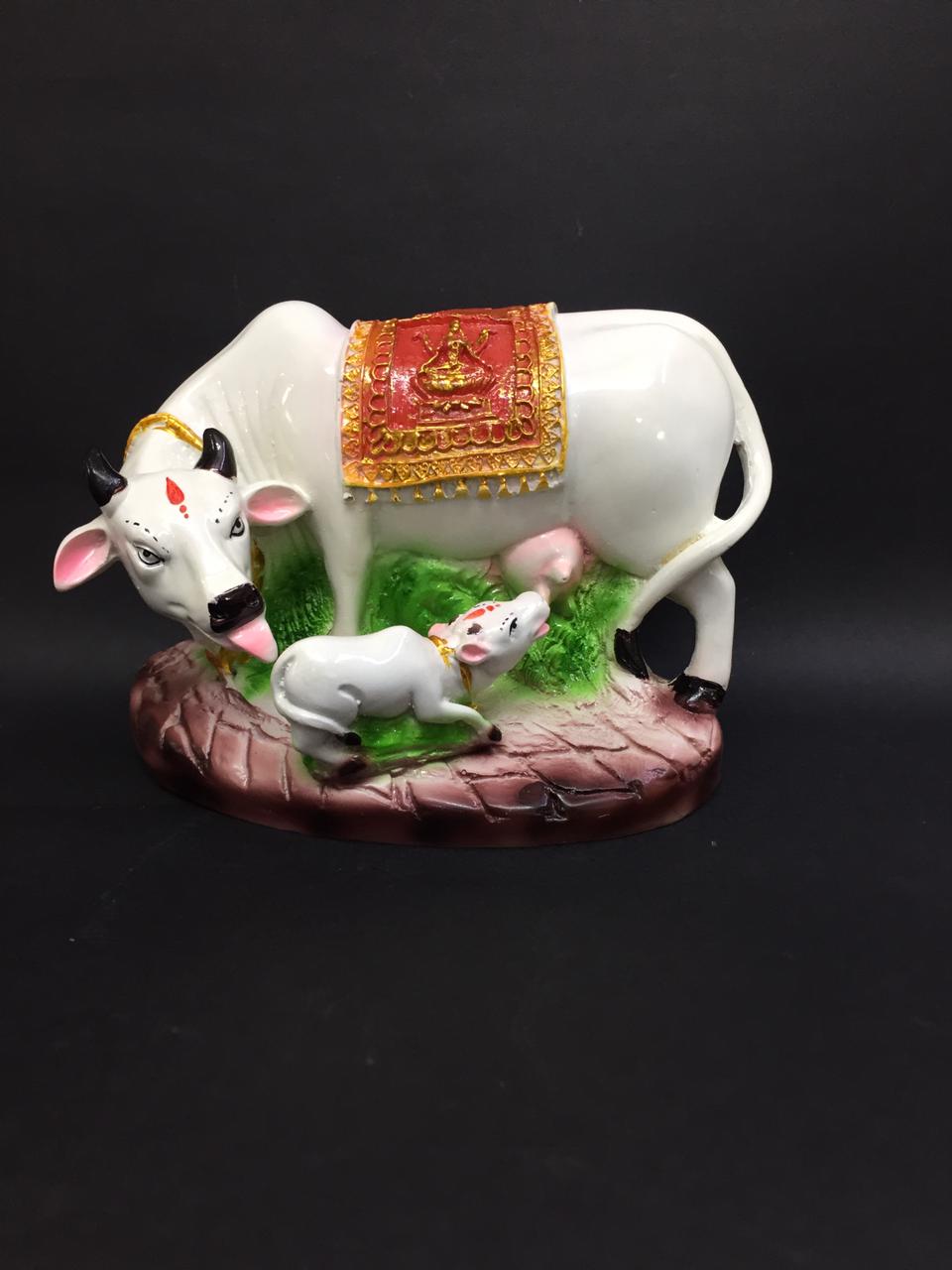 Kamdhenu Cow Auspicious Gifting's Home Décor Artwork From Tamrapatra