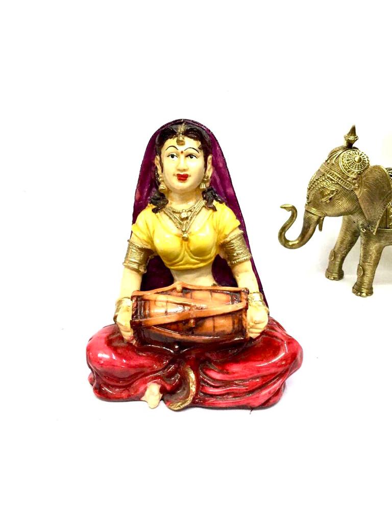 Lady Musician Villagers Exclusive Theme Figurines Various Design Tamrapatra