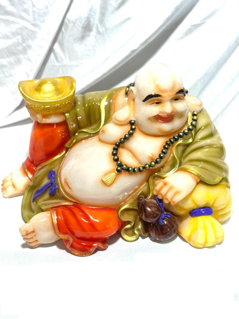 Big Laughing Buddha Auspicious Spiritual Artwork Feng Shui Display By Tamrapatra