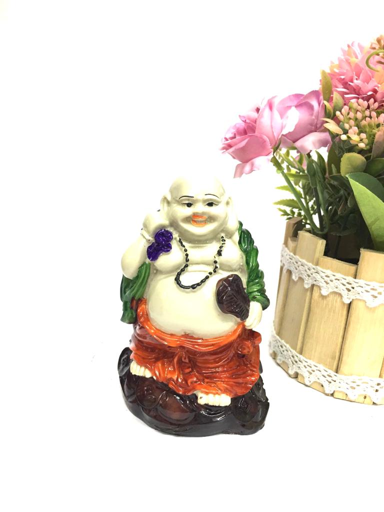 Laughing Buddha In Various Shades Lucky Range Collectible From Tamrapatra